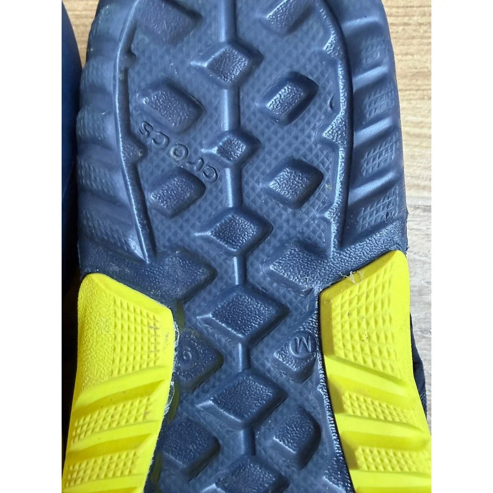 Crocs Mens Swiftwater Mesh Deck Water Sandals 9 Navy Yellow 205289 Gorpcore